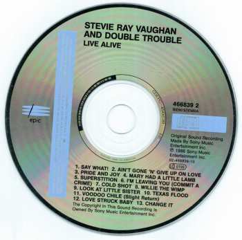CD Stevie Ray Vaughan & Double Trouble: Live Alive 424526