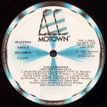 LP Stevie Wonder: Hotter Than July 543229