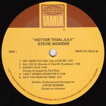 LP Stevie Wonder: Hotter Than July 16584