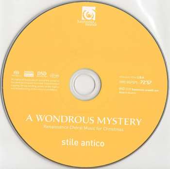 SACD Stile Antico: A Wondrous Mystery (Renaissance Choral Music For Christmas) 493012
