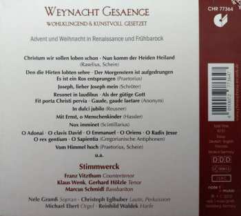 CD Stimmwerck: Weynacht Gesaenge (Wohlklingend Und Kunstvoll Gesetzt) (Advent Und Weihnacht In Renaissance Und Frühbarock) 112827