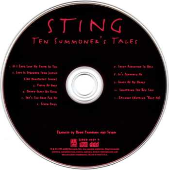 CD Sting: Ten Summoner's Tales