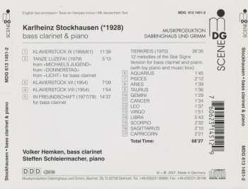 CD Karlheinz Stockhausen: Bass Clarinet & Piano 466320