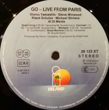 2LP Stomu Yamashta's Go: Go Live From Paris 432404