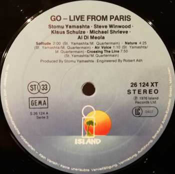 2LP Stomu Yamashta's Go: Go Live From Paris 432404