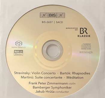 SACD Igor Stravinsky: Violin Concerto / Rhapsodies 1 And 2 / Suite Concertante , Méditation 523918