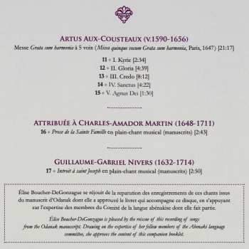 CD Studio de Musique Ancienne de Montréal: Musique Sacrée En Nouvelle-France: Messes, Motets & Pièces D'orgue 320343