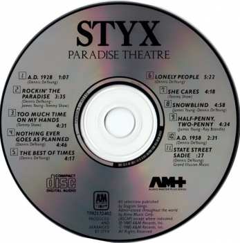 CD Styx: Paradise Theater 27377