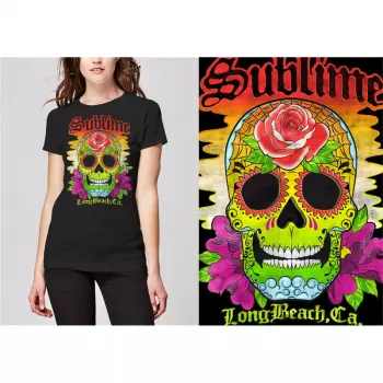 Sublime: Dámské Tričko Colour Skull 