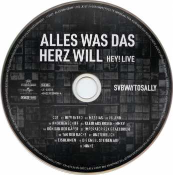 2CD Subway To Sally: Alles Was Das Herz Will (Hey! Live) 184203