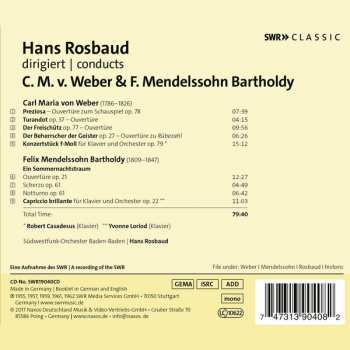 CD Südwestfunkorchester Baden-Baden: Hans Rosbaud Conducts Weber, Mendelssohn 121239
