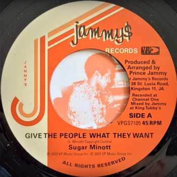 SP Sugar Minott: Give The People What They Want / Brothers Of The Blade 526047