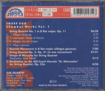 CD Suk Quartet: Chamber Works Vol. 1 52218