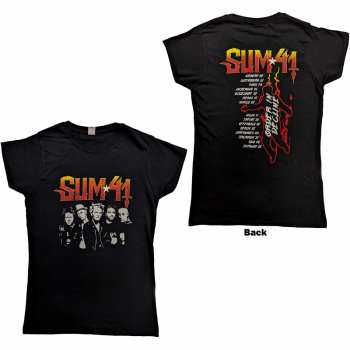 Merch Sum 41: Sum 41 Ladies T-shirt: Order In Decline Tour 2020 Band Photo (back Print) (ex-tour) (small) S