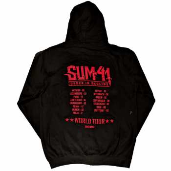 Merch Sum 41: Sum 41 Unisex Zipped Hoodie: Order In Decline Tour 2020 (back Print) (ex-tour) (x-large) XL