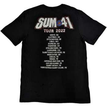 Merch Sum 41: Sum 41 Unisex T-shirt: Aknf Grid European Tour 2022 (back Print & Ex-tour) (small) S
