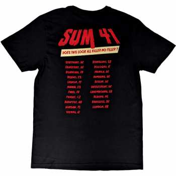 Merch Sum 41: Sum 41 Unisex T-shirt: Does This Look Like All Killer No Filler European Tour 2022 (back Print) (ex-tour) (medium) M