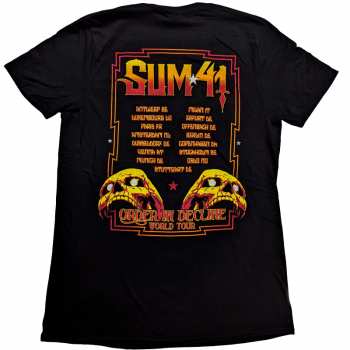 Merch Sum 41: Sum 41 Unisex T-shirt: Order In Decline Tour 2020 Candle Skull (back Print) (ex-tour) (small) S