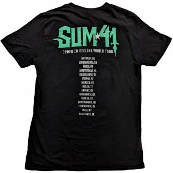 Merch Sum 41: Sum 41 Unisex T-shirt: Order In Decline Tour 2020 Purple Skull (back Print) (ex-tour) (small) S