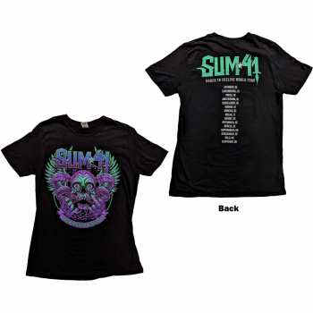 Merch Sum 41: Sum 41 Unisex T-shirt: Order In Decline Tour 2020 Purple Skull (back Print) (ex-tour) (small) S