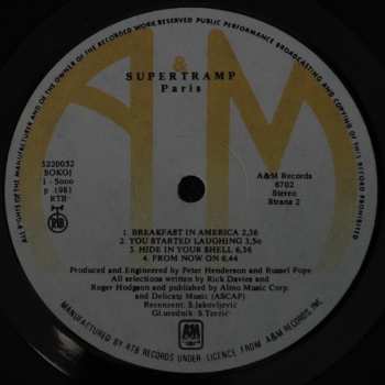 2LP Supertramp: Paris