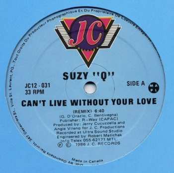 LP Suzy Q: Can't Live Without Your Love