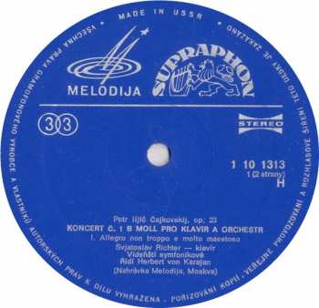 LP Sviatoslav Richter: Koncert Pro Klavír A Orchestr Č.1 B Moll Op.23 50216