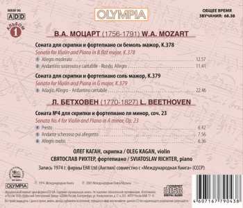 CD Sviatoslav Richter: Mozart & Beethoven: Sonatas For Violin And Piano 523459