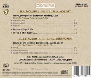 CD Sviatoslav Richter: Mozart & Beethoven: Sonatas For Violin And Piano 449236