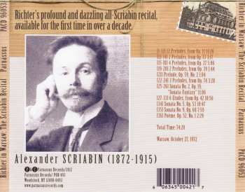 CD Sviatoslav Richter: Richter In Warsaw: The Scriabin Recital 193844
