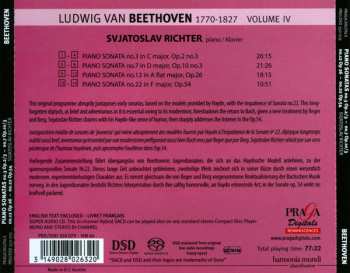 SACD Sviatoslav Richter: Ludwig van Beethoven (IV) – Piano Sonatas No.3 Op.2/3 - No.7 Op.10/3 - No.12 Op.26 - No.22 Op.54 LTD 424786