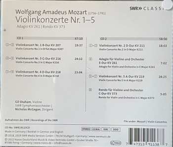 2CD SWR Symphonieorchester: Violinkonzerte Nr. 1-5 / Adagio KV 261 / Rondo KV 373 478244