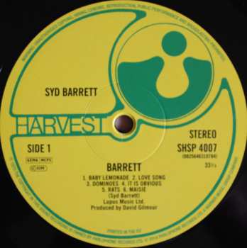 LP Syd Barrett: Barrett 3628