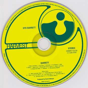 CD Syd Barrett: Barrett 3627