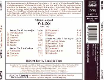 CD Sylvius Leopold Weiss: Lute Sonatas, Volume 6 314268