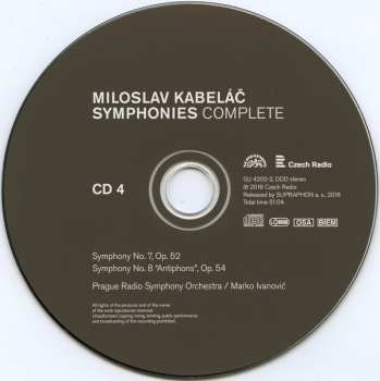 4CD/Box Set Miloslav Kabeláč: Symphonies Complete 35370