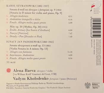 CD Karol Szymanowski: Sonata In D Minor Op.9; Mythes / Violin Sonata In A Minor Op.13 477599