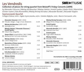 CD Szymanowski Quartet: Les Vendredis (Collection of Pieces For String Quartet From Belaieff's Friday Concerts) 286830
