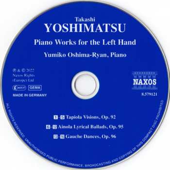 CD Takashi Yoshimatsu: Piano Works For The Left Hand 311158