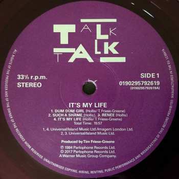 LP Talk Talk: It's My Life LTD | CLR 337911