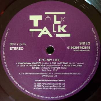 LP Talk Talk: It's My Life LTD | CLR 337911
