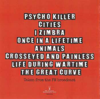 CD Talking Heads: Psycho Killers Live 1980 432462
