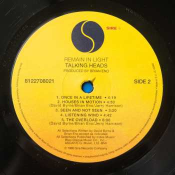 LP Talking Heads: Remain In Light 30052