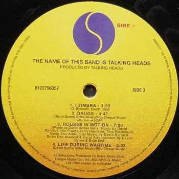 2LP Talking Heads: The Name Of This Band Is Talking Heads 394656