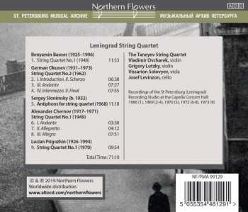 CD Taneyev Quartet: Leningrad String Quartets 349001