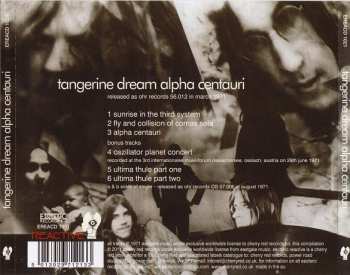 CD Tangerine Dream: Alpha Centauri 1831