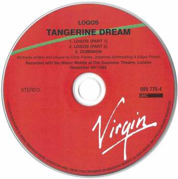 CD Tangerine Dream: Logos Live 21718