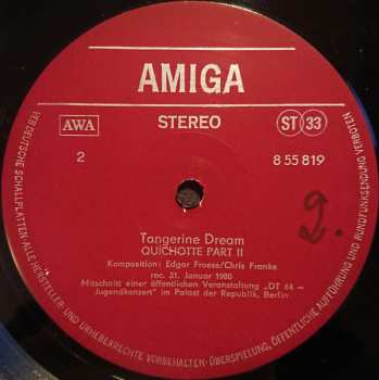 LP Tangerine Dream: Tangerine Dream 527465