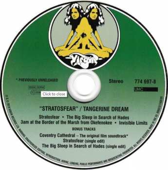 CD Tangerine Dream: Stratosfear 34778