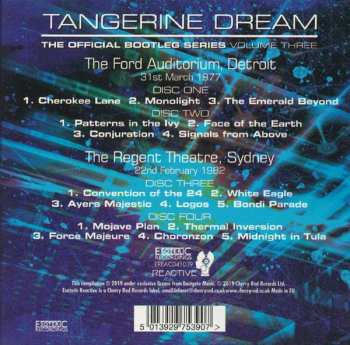 4CD/Box Set Tangerine Dream: The Official Bootleg Series Volume Three 344685
